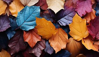 AI generated Vibrant autumn colors create a beautiful nature wallpaper backdrop generated by AI photo