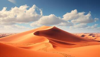 ai generado majestuoso africano paisaje árido montañas onda debajo amarillo Dom generado por ai foto