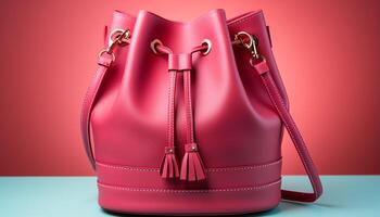 AI generated Fashionable women carry elegant leather purses for a modern look generated by AI photo