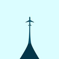 The plane is taking off. isolated on background. vector