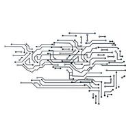 brain Circuit Board Technology vector