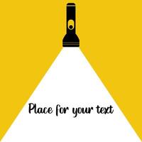 Flashlight Vector. Place for your text vector