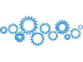 Cog circuit board technology model vector