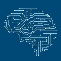 brain Circuit Board Technology. Technological circuit board texture vector