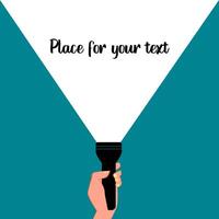 Flashlight Vector. Place for your text vector