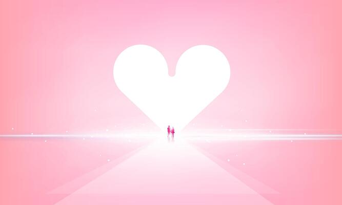 Abstract open Key Door Light of valentine's day neon heart business Hitech communication concept innovation background, vector design, romance