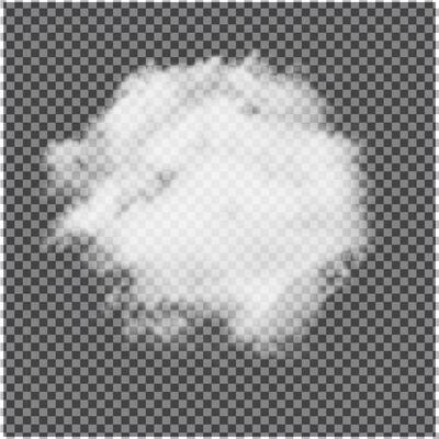 White clouds isolated on black background cloud smoke set on black