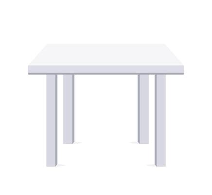 White Table, Platform, Stand. Vector illustration