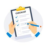 Checklist clipboard. Efficient Task Management. Successful formation of business tasks and goals. Vector illustration.