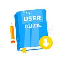 User Guide book. Guidance and Tutorial for Users. Vector illustration