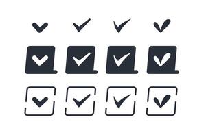 Set Check Mark icon. Yes sign, Approved icon. Success Accept, agree on application. Vector illustration