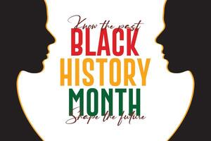 Black history month celebrate. Black history month lettering with colorful vector illustration design. Black history month