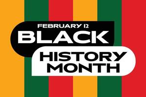 Black history month celebrate. Black history month lettering with colorful vector illustration design. Black history month