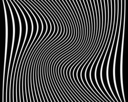 3d Abstract wavy black stripes background. Geometrical Lines pattern, optical illusion abstract vector background