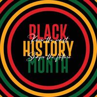 Black history month celebrate. Black history month lettering with colorful vector illustration design. Black history month