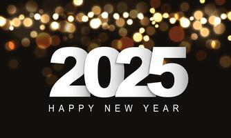 2025 contento nuevo año antecedentes diseño. saludo tarjeta, bandera, póster. vector ilustración.