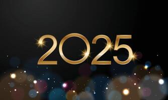 2025 contento nuevo año antecedentes diseño. saludo tarjeta, bandera, póster. vector ilustración.
