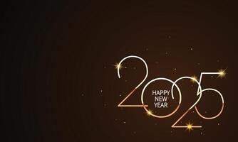 2025 Happy New Year Background Design. Greeting Card, Banner, Poster. Vector Illustration.