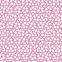 Cherry line art flower seamless pattern for textile , scrapbook paper. Vector spring girly pink background