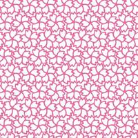 Cherry line art flower seamless pattern for textile , scrapbook paper. Vector spring girly pink background