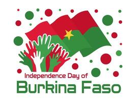 agosto 5, burkina faso independencia día vector ilustración. adecuado para saludo tarjeta, póster y bandera