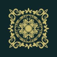 Vector vintage mandala ornament or flower