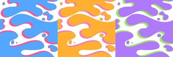 Abstract color set of patterns in vector graphics