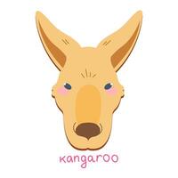 Vector illustration in flat style with kangaroo