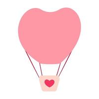 Illustration of balloon with basket for Valentines day vector