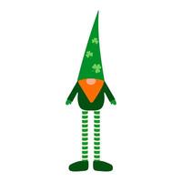 Green gnome with shamrocks for St. Patrick's Day vector