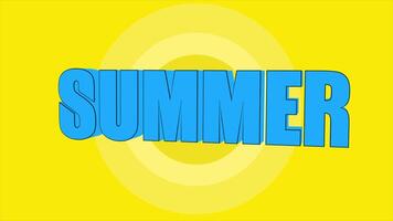 Summer 3D Text Rotating Animation video