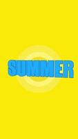 Summer 3D Text Rotating Animation Vertical video