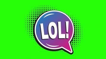 Lol Chat Emotion Sticker Speech Bubble Green Screen video