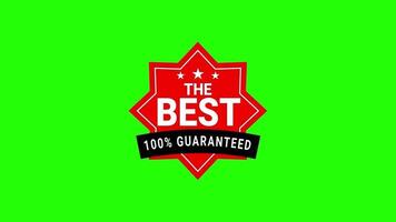 100  percent Guaranteed Stamp Animation Green Screen stock video