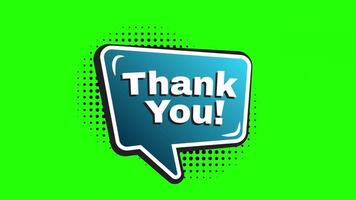 Thank You Chat Emotion Sticker Speech Bubble Green Screen video