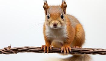 AI generated Cute fluffy mammal, small and , looking at camera generated by AI photo