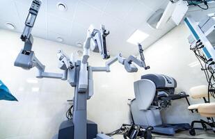 Surgical robot. Modern surgical system. Minimally invasive robotic surgery photo