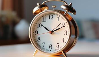 AI generated Waking up to the alarm clock, time is ticking away generated by AI photo