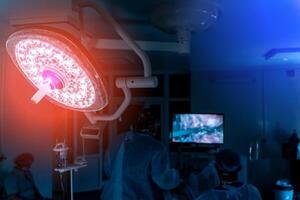 Modern health care surgical equipment. Surgeon treatment in pandemic quarantine. photo