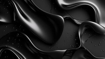 AI generated Abstract sophistication with black shiny matte shapes, merging sleekness and mystery seamlessly, Ai Generated. photo