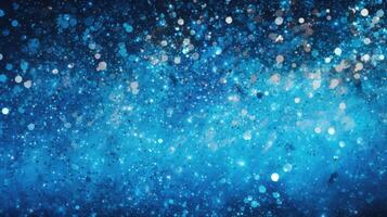 AI generated Abstract background features blue glitter, creating a dazzling and enchanting visual allure. Ai Generated. photo