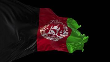 3d Animation von das National Flagge von Afghanistan winken im das Wind. video