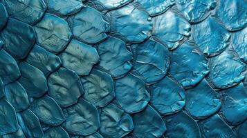AI generated Rich blue leather textured with the allure of reptilian scales, evoking serpentine elegance, Ai Generated. photo