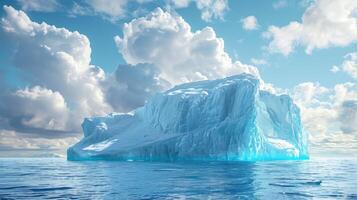 AI generated Massive Antarctic iceberg. Formidable and vast, Ai Generated. photo