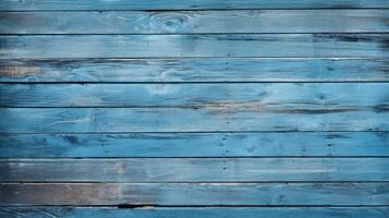 AI generated Weathered wooden plank, tinted with an old blue hue, exudes rustic charm, Ai Generated. photo