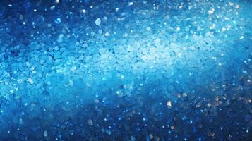 AI generated Abstract background features blue glitter, creating a dazzling and enchanting visual allure. Ai Generated. photo