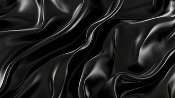 AI generated Abstract sophistication with black shiny matte shapes, merging sleekness and mystery seamlessly, Ai Generated. photo