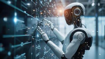 AI generated Engage with Chatbot, converse with AI, Artificial Intelligence, Ai Generated. photo