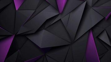 AI generated Alluring black and purple geometric patterns intertwine, creating a visually captivating background, Ai Generated. photo