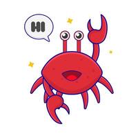 Illustration of cute crab vector